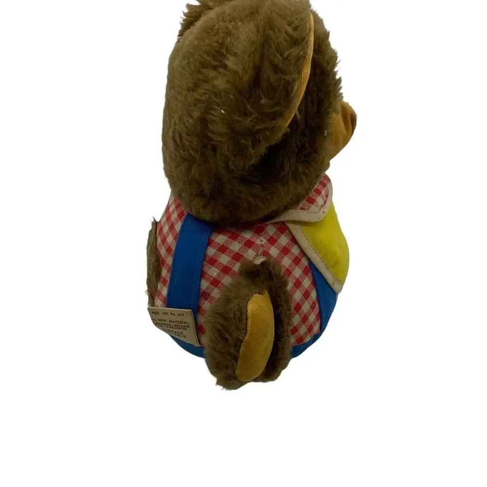 Teddy Bear Tip Top Chime Baby Toy Vintage Fisher Price Unisex Kids Brown